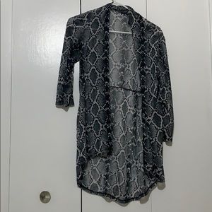 Snake print cardigan